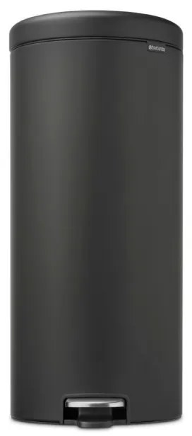 Cos cu pedala Brabantia NewIcon 649753, 30 L, Inchidere lina, Baza antiderapanta, Finisaj satinat, Gri inchis