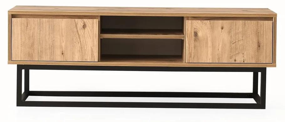 Comodă TV cu aspect de lemn de pin Kalune Design Belinda, lungime 180 cm, natural
