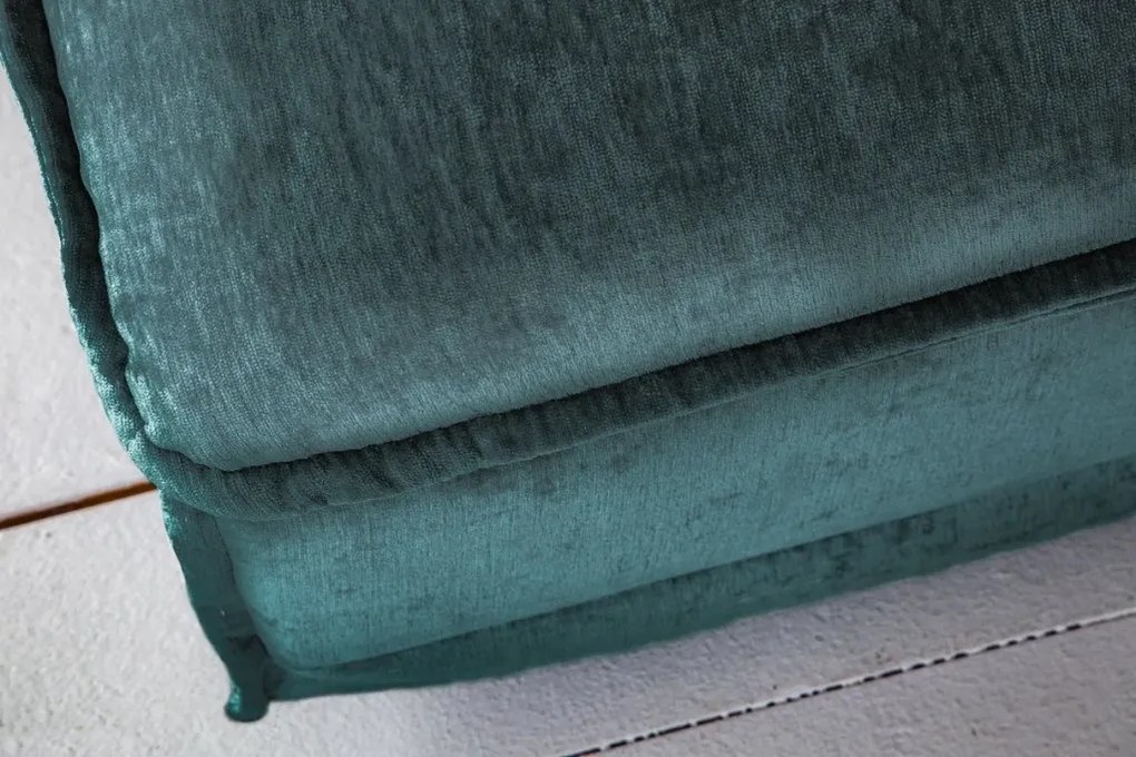 Taburete confortabil, suport pentru picioare Heaven 100cm, catifea verde albastrui A-40164 VC