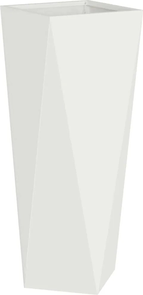 vidaXL Jardinieră Alb 30 x 30 x 75 cm Oțel