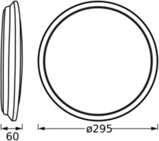 Osram - Plafonieră LED ORBIS DUBLIN LED/16W/230V Ø 30 cm argintie