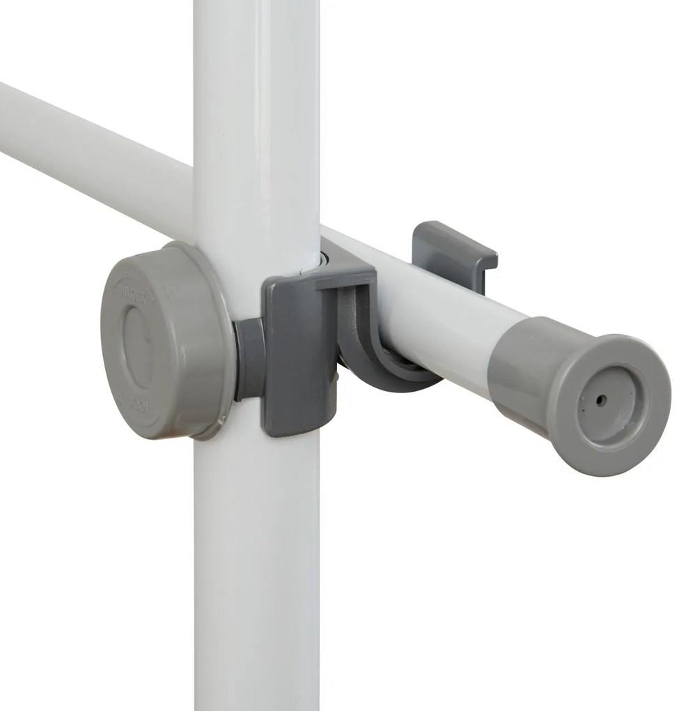Suport extensibil pentru haine, Wenko, Herkules Basic, inox/plastic/polipropilena