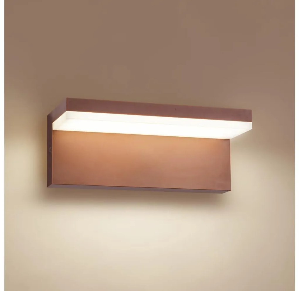 Brilagi - Aplica de perete LED pentru exterior TESSI, 10W/230V, maro, IP54