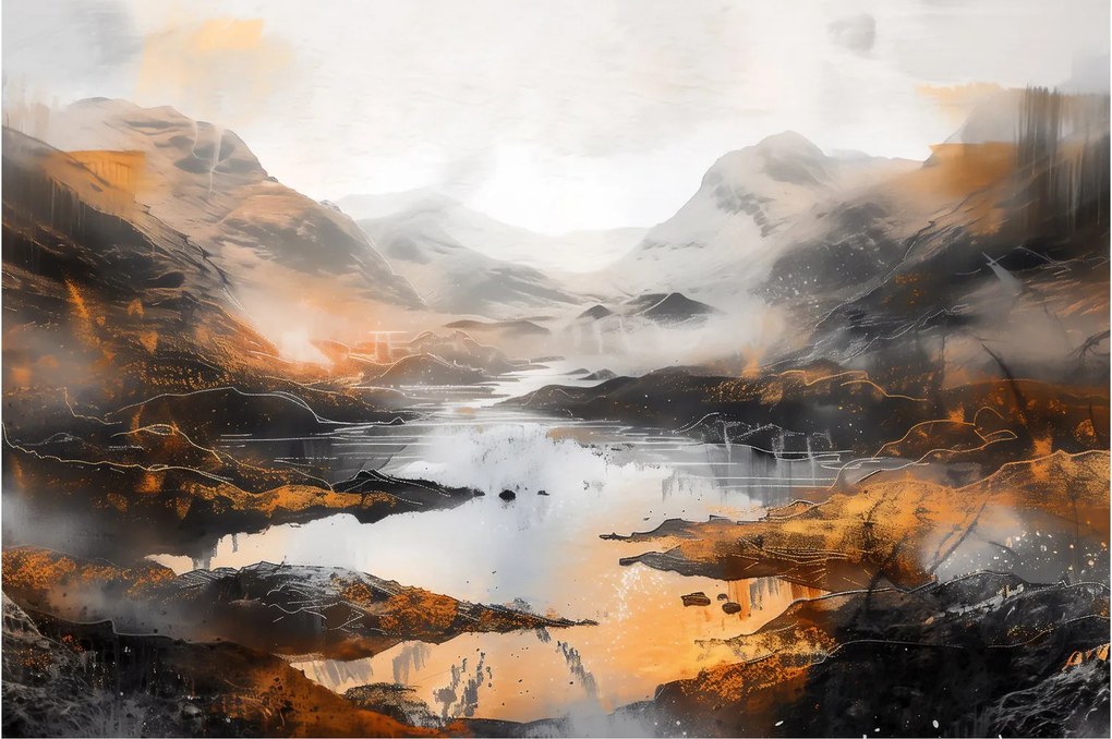 Tablou - Pictura peisajelor montane (90x60 cm)