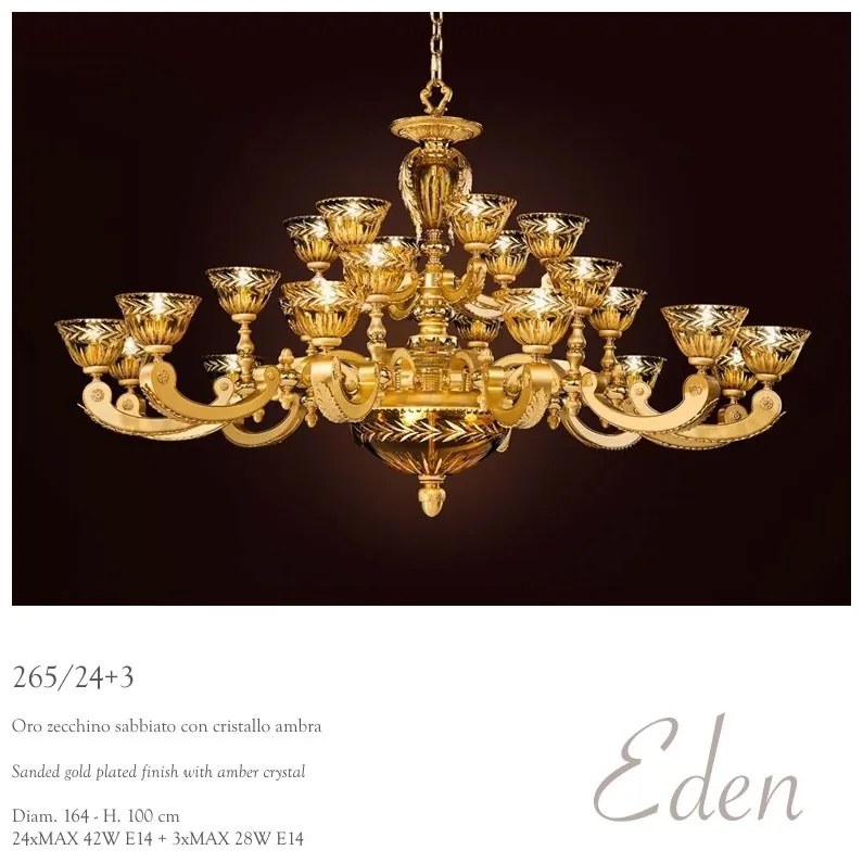 Candelabru XXL cu 24 brate LUX realizat manual Eden