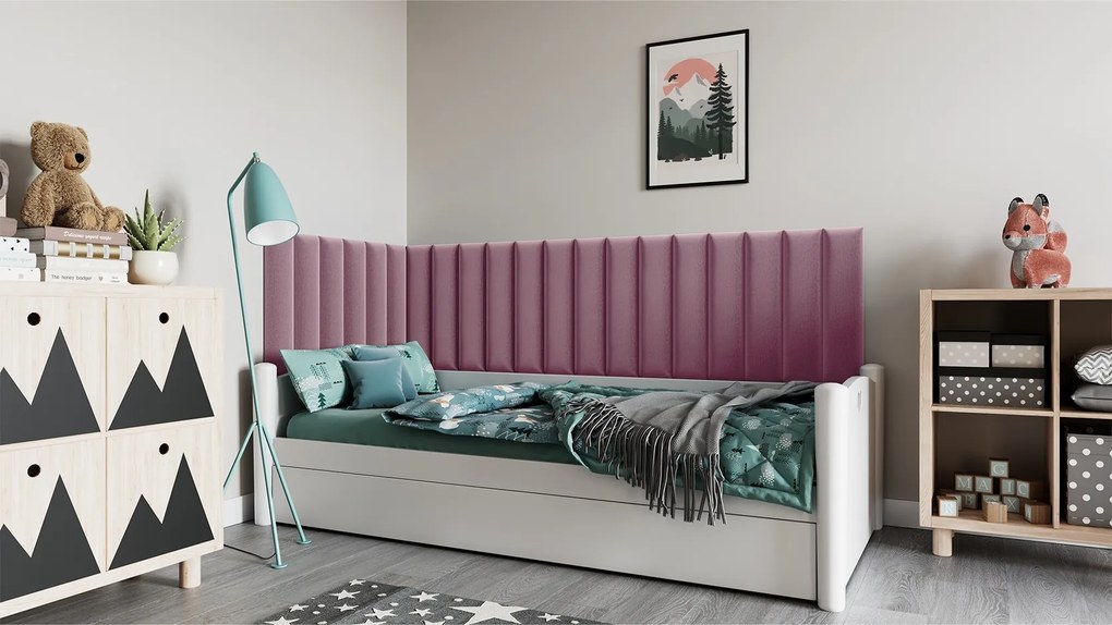 Panou de perete capitonat QUADRATTA 20x60 cm - mai multe culori Culoare: Gri inchis