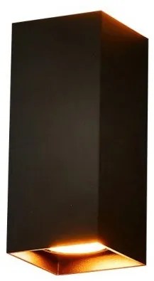 Aplica de perete cu lumina ambientala VELIA SQUARE 2 neagra