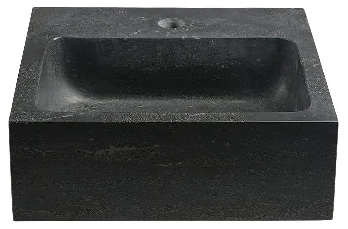 Chiuvetă mică pentru WC neagră din piatră 30x30 cm Blok – Sapho