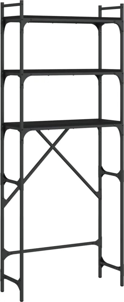 vidaXL Dulap mașină de spălat, negru, 67x25x163 cm lemn prelucrat