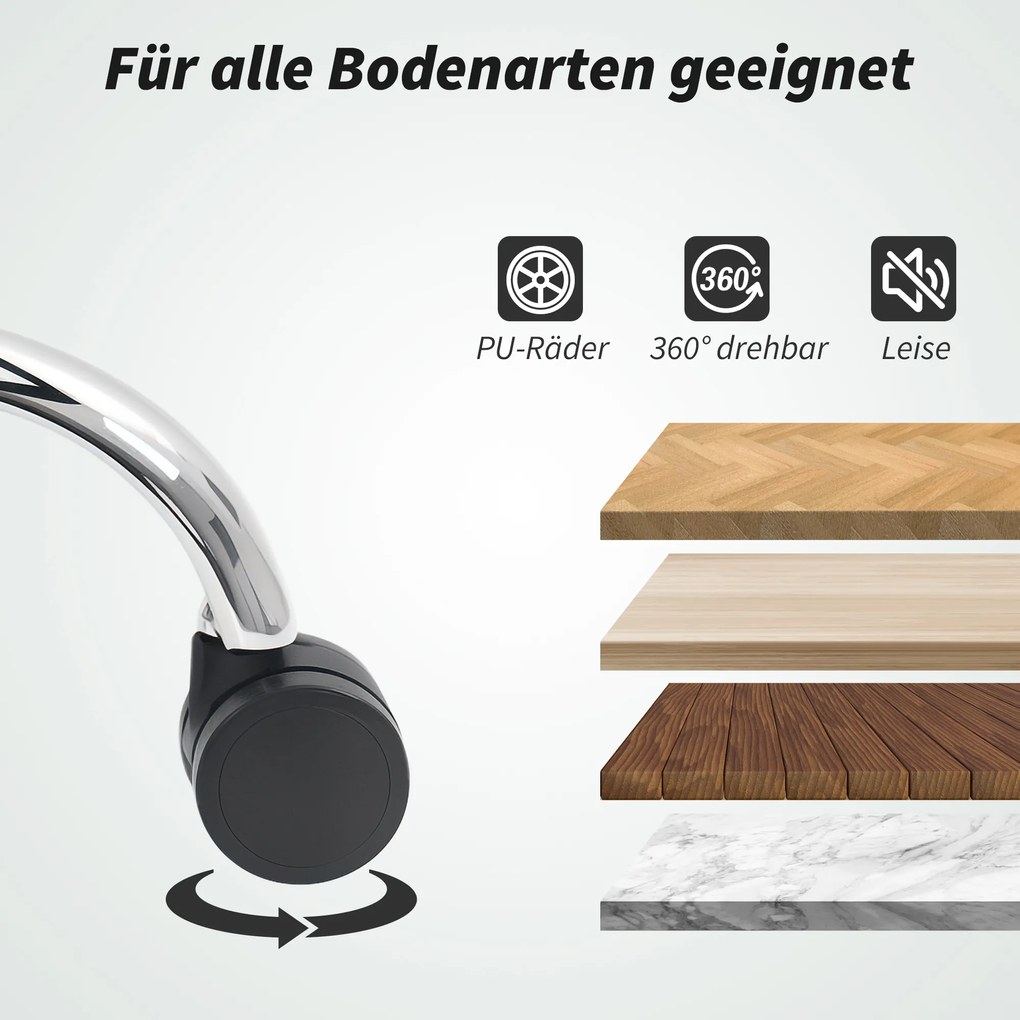 HOMCOM Fotoliu executiv, scaun pentru persoane înalte și robuste suport 150 kg din piele PU cu pernuță cu arcuri, gri antracit | Aosom Romania