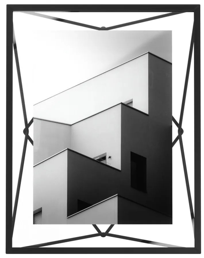 Ramă foto neagră de masă /de perete din metal 23x18 cm Prisma – Umbra