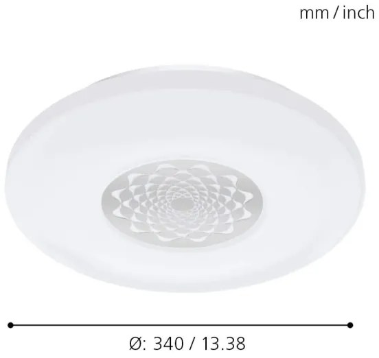 Eglo 9682 - Plafonieră LED RGB dimabilă CAPASSO-C LED/17W/230V