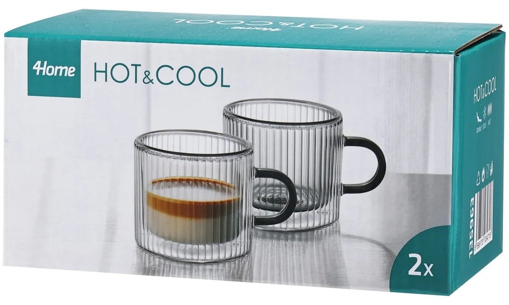 4Home Pahare termo pentru lungo Haze Hot&Cool 100 ml, 2 bucăți