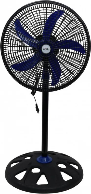Ventilator Oliver Voltz OV51760N18, 50 W, 18", 3 viteze, Indicator luminos, Reglabil, Negru/Albastru