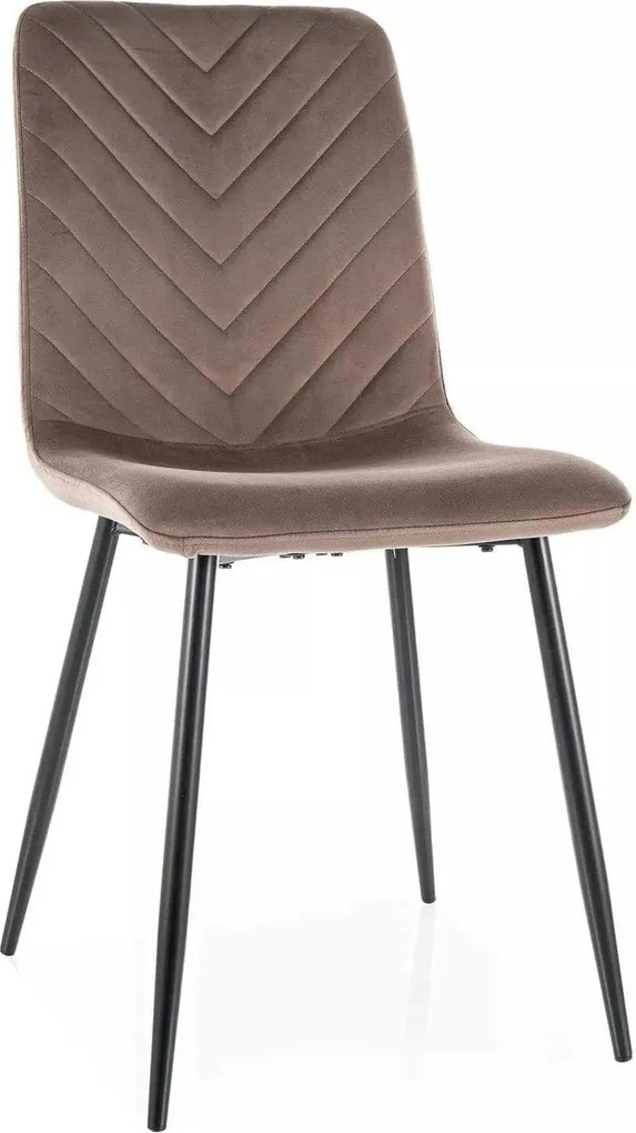 Scaun DAREN, cappuccino - Bluvel 38, stofa catifelata/metal, 45x39x91