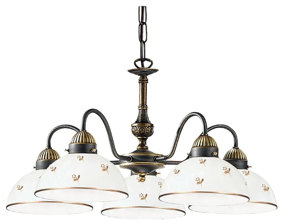 Kolarz 731.85.170 - Lustru pe lanț NONNA 5xE27/75W/230V flori roz auriu