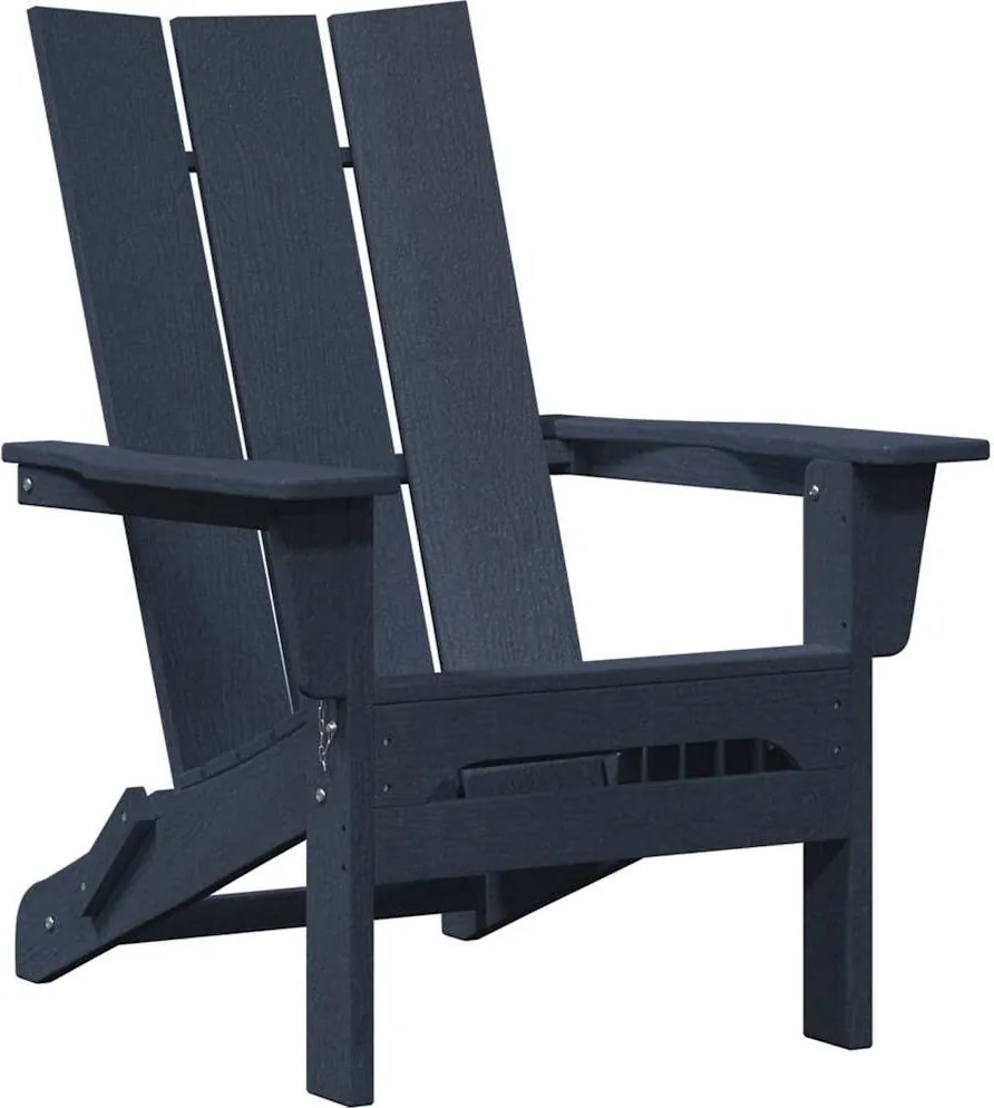 vidaXL Scaun pliabil Adirondack Albastru marin 80,5 x 74,5 x 92 cm