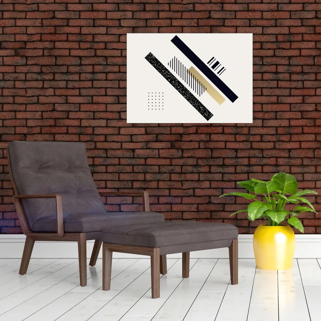 Tablou pe sticlă - Forme geometrice N⁰5 (70x50 cm)