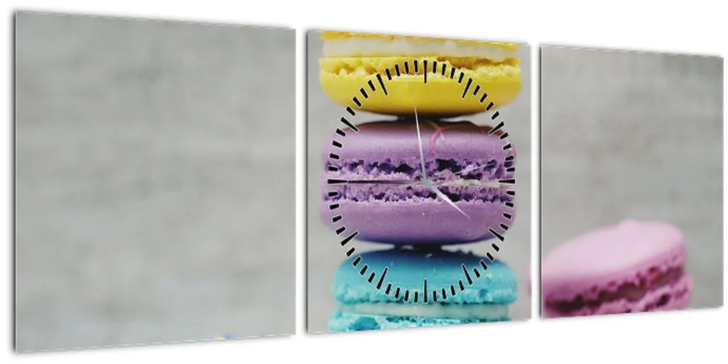 Tablou cu macarooni (cu ceas) (90x30 cm)