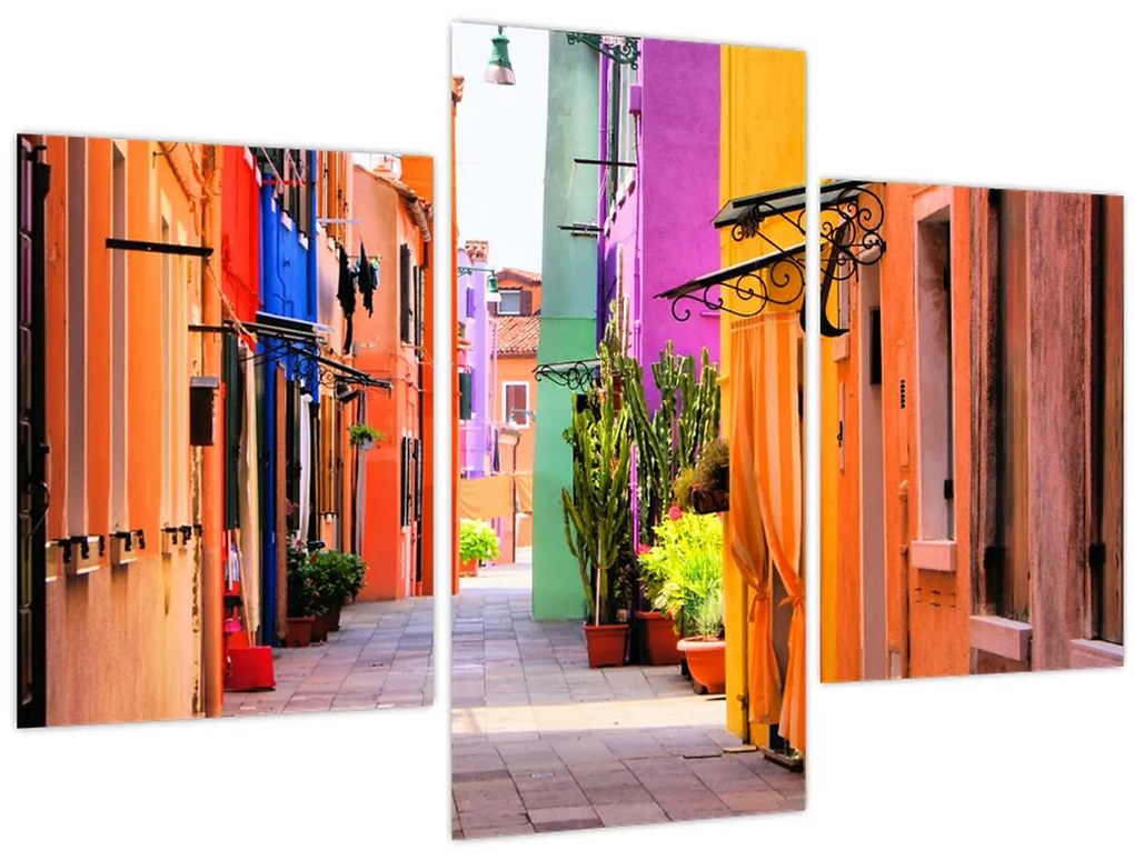 Tablou - Casa colorată în Burano, Veneția (90x60 cm)