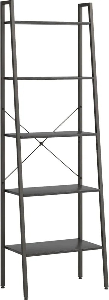 vidaXL Raft de sine stătător cu 5 niveluri, negru, 56x35x174 cm