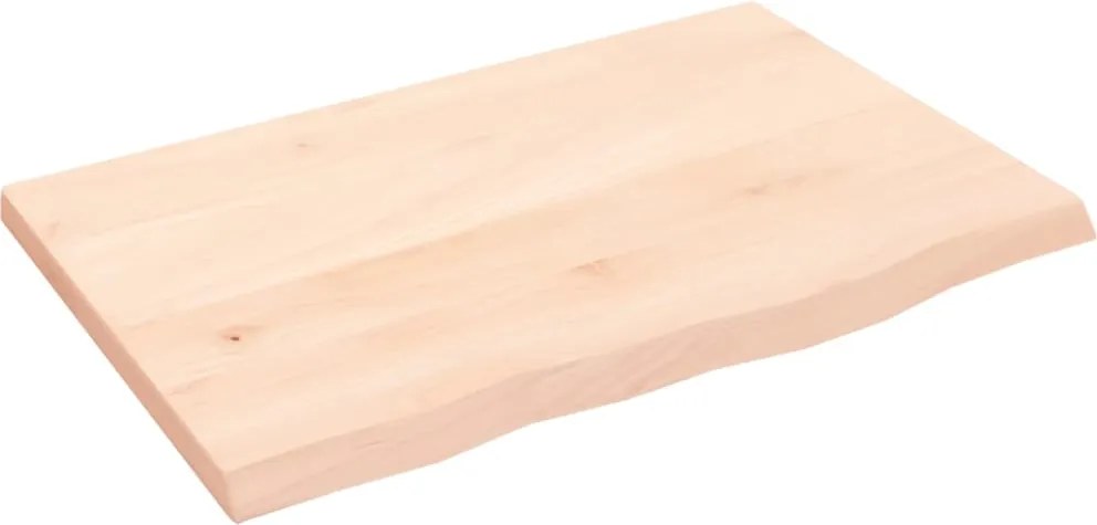 vidaXL Blat de baie, 60x40x2 cm, lemn masiv netratat