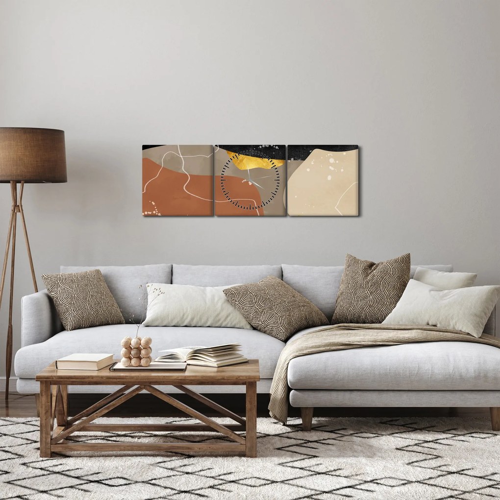 Tablou - Abstract (cu ceas) (90x30 cm)