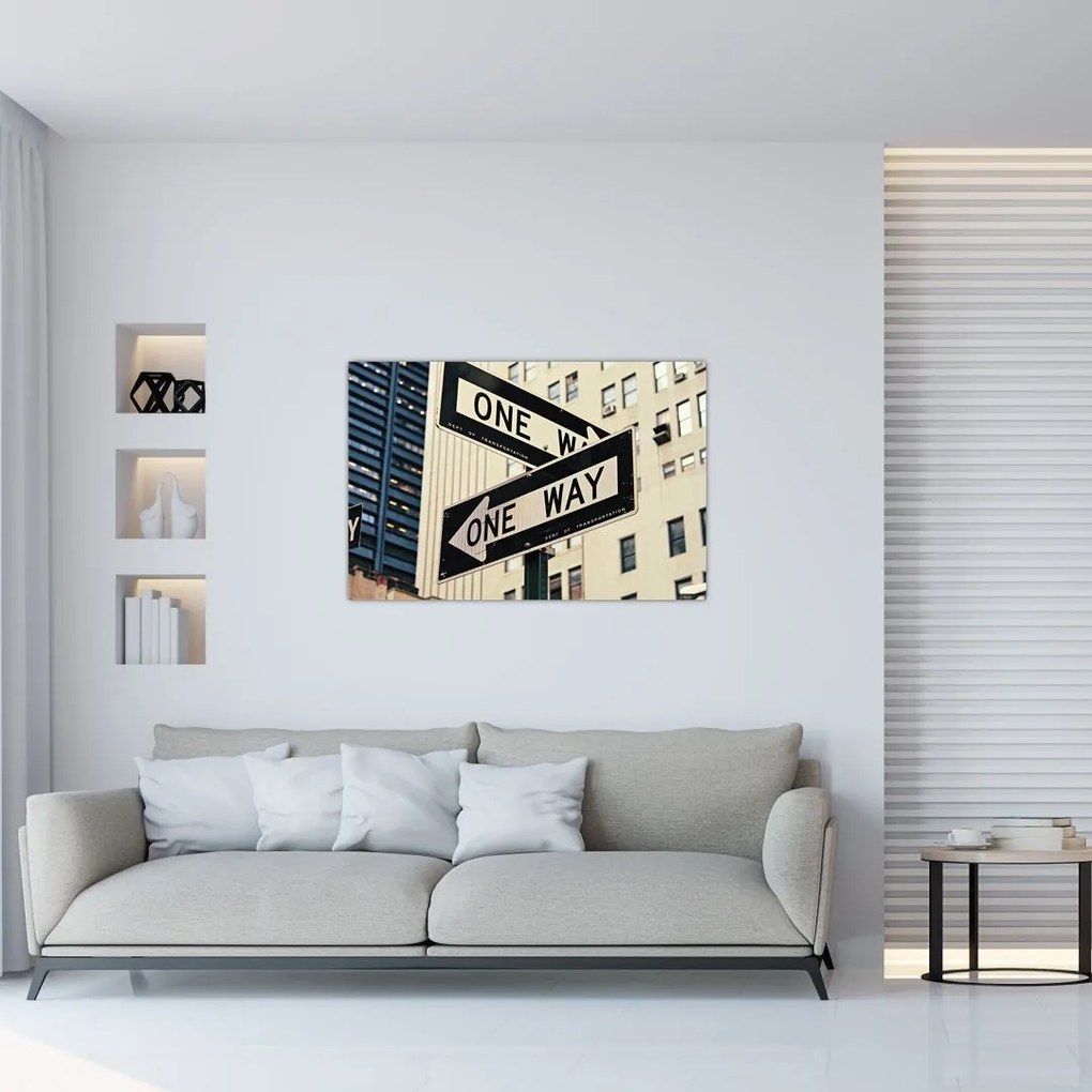 Tablou - New York ONE WAY (90x60 cm)