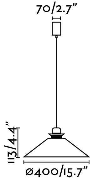 Lustra / Pendul modern design industrial 40cm NAOS