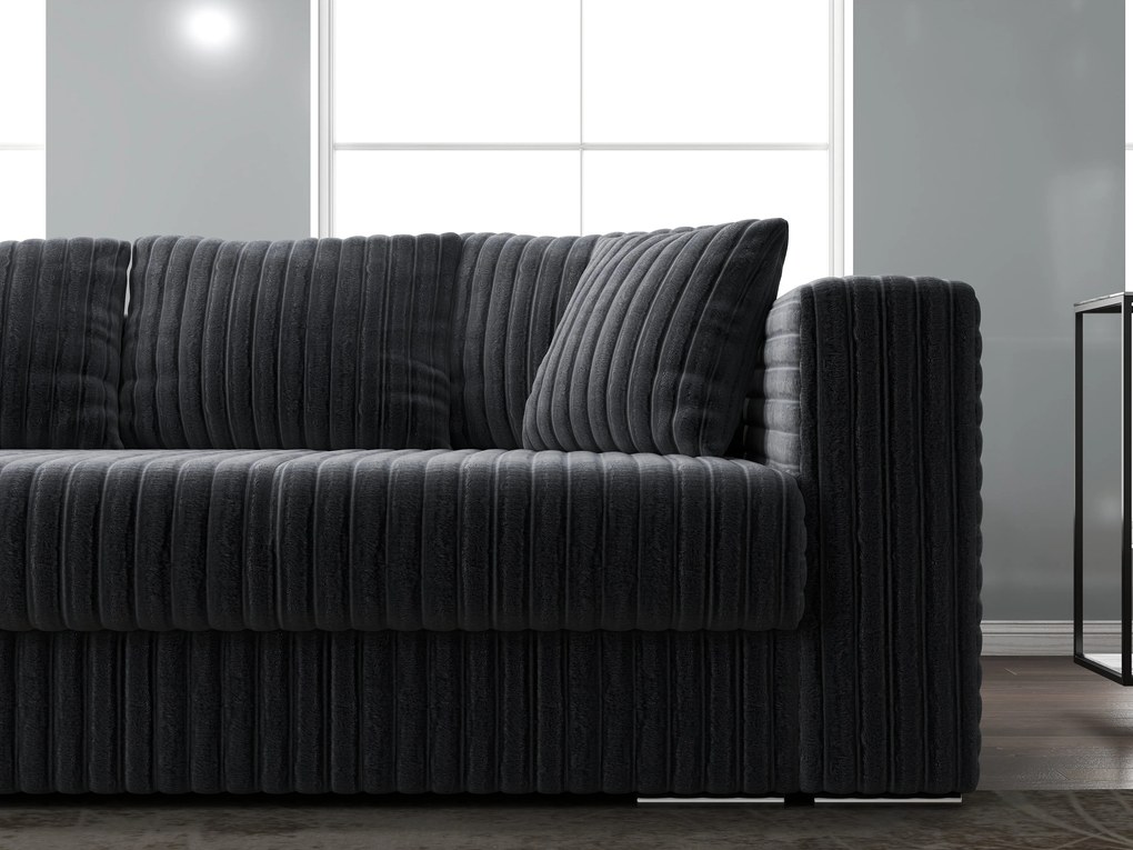 Canapea extensibilă dumonde cu ladă de depozitare si sezut confortabil din spuma high-density, Gloria Ambience Grey 240x100 cm