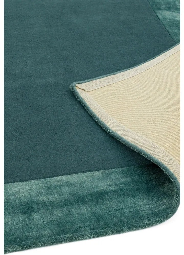 Covor în culoarea petrolului handmade din amestesc de lână 80x150 cm Ascot – Asiatic Carpets