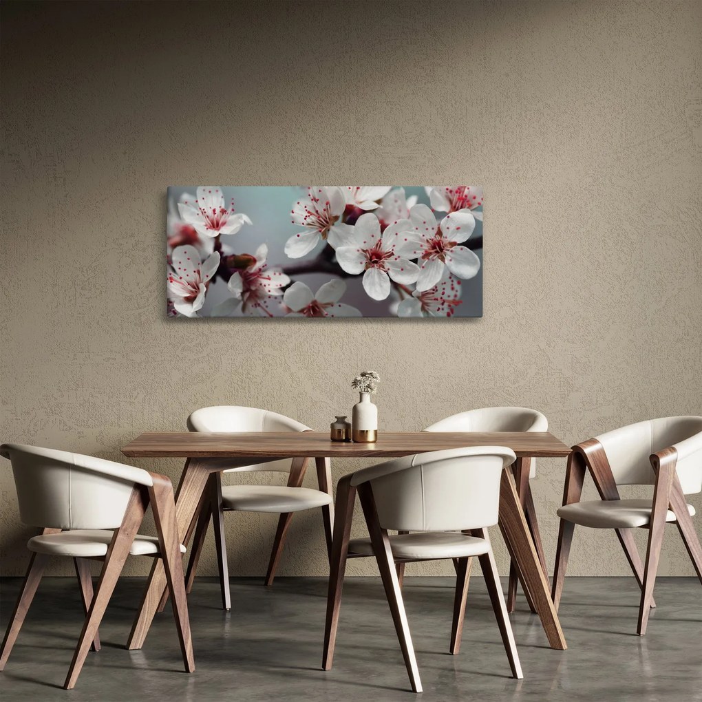 Tablou cu floare - roșie (120x50 cm)