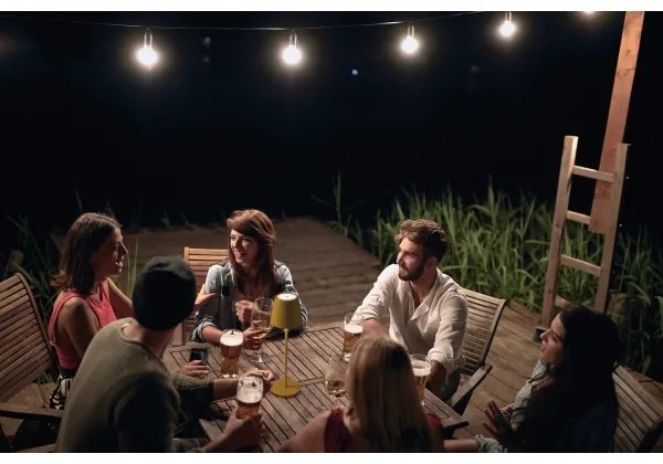 Lampă LED dimabilă de masă Kanlux 36323 INITA LED/1,2W/1800 mAh IP54 galben