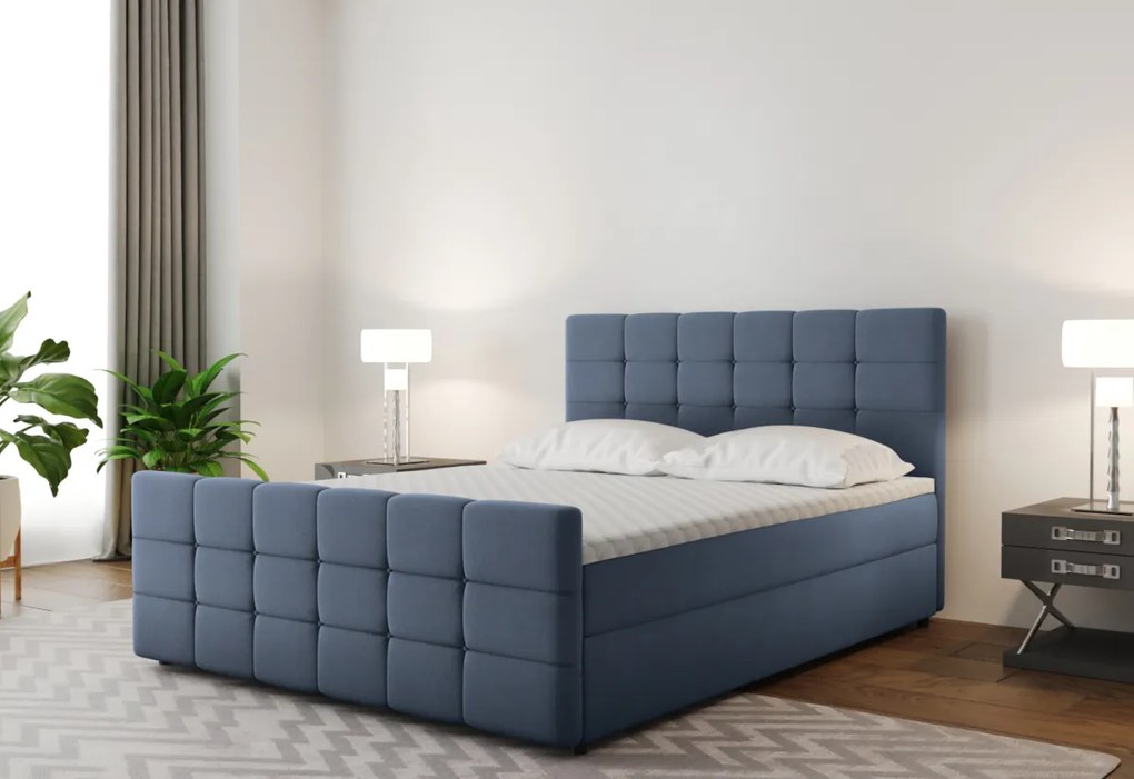 Supermobel Pat tapitat boxspring MARIN + topper, 120x200, basel 87