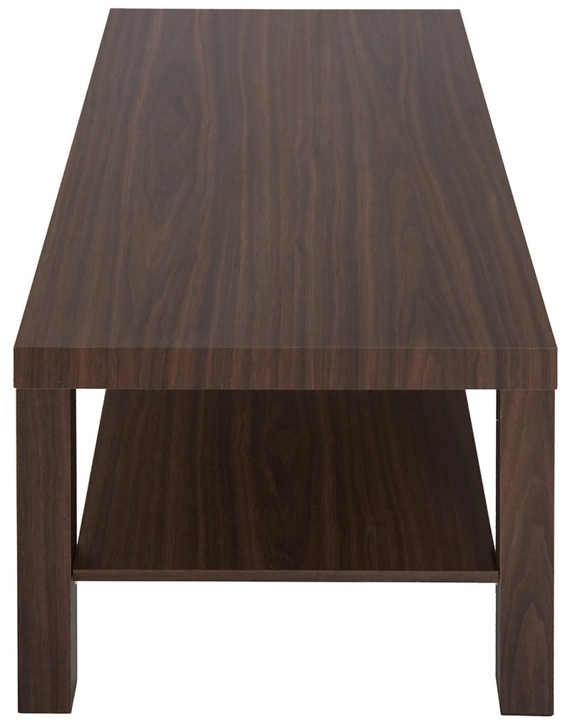 HOMCOM Măsuță de Cafea Rectangulară Clasică cu Raft Spațios de Depozitare din Lemn 90×45×44.5cm | Aosom Romania