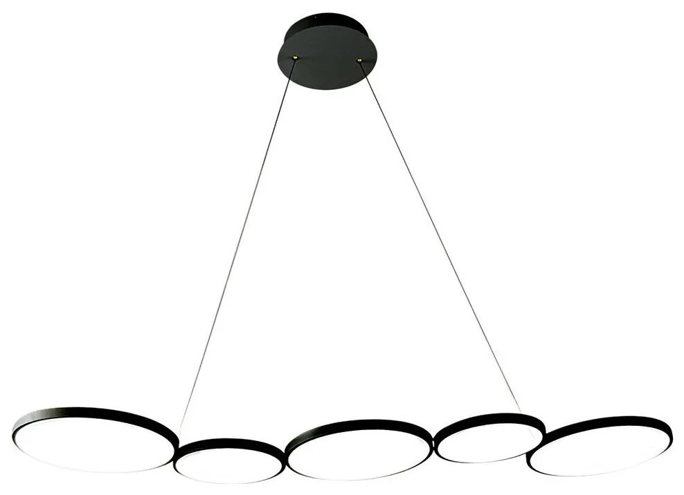 Lustră LED pe cablu OLYMPIA 5xLED/10W/230V negru