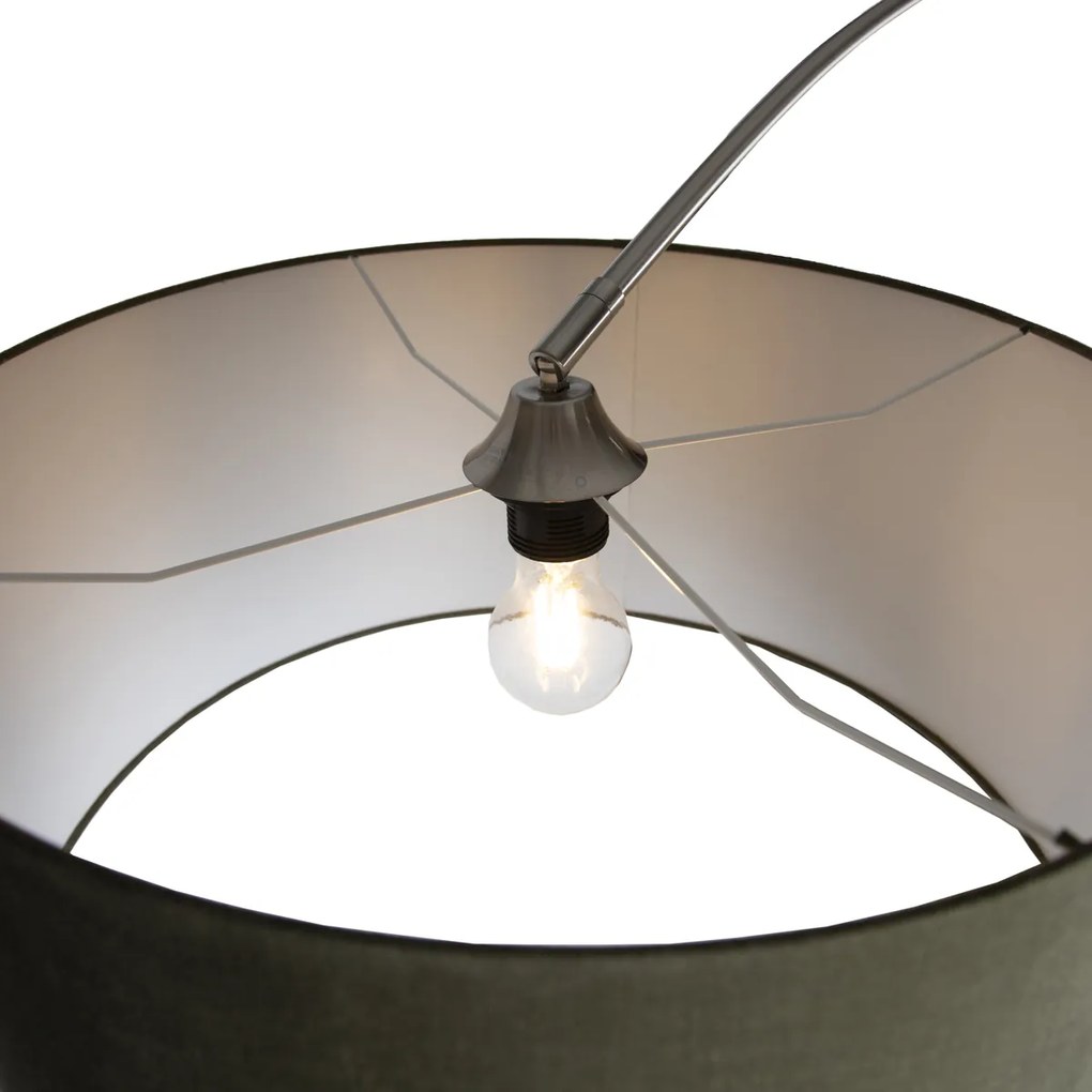 Lampă de podea din oțel cu abajur verde închis 50cm - XXL