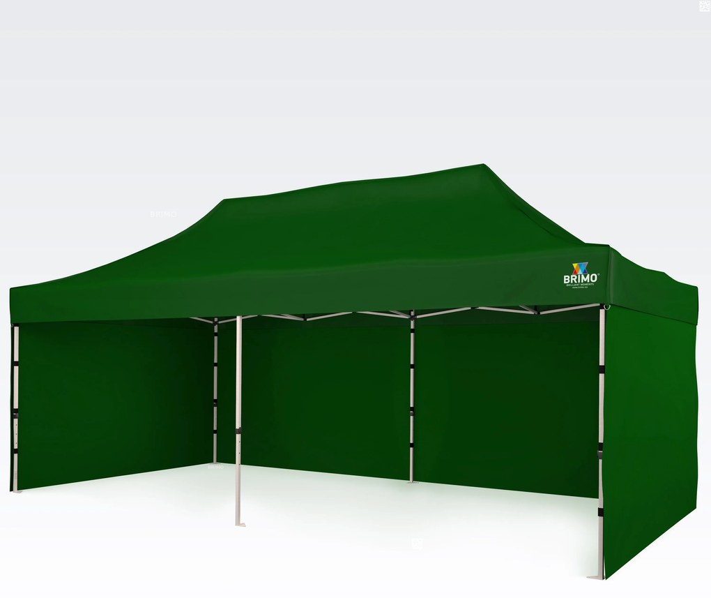 Cort de vânzăre 3x6m - cu 3 pereți - Verde