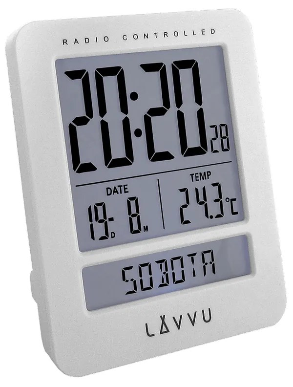 Ceas deșteptător digital Lavvu Duo White LAR0020,9,2 cm