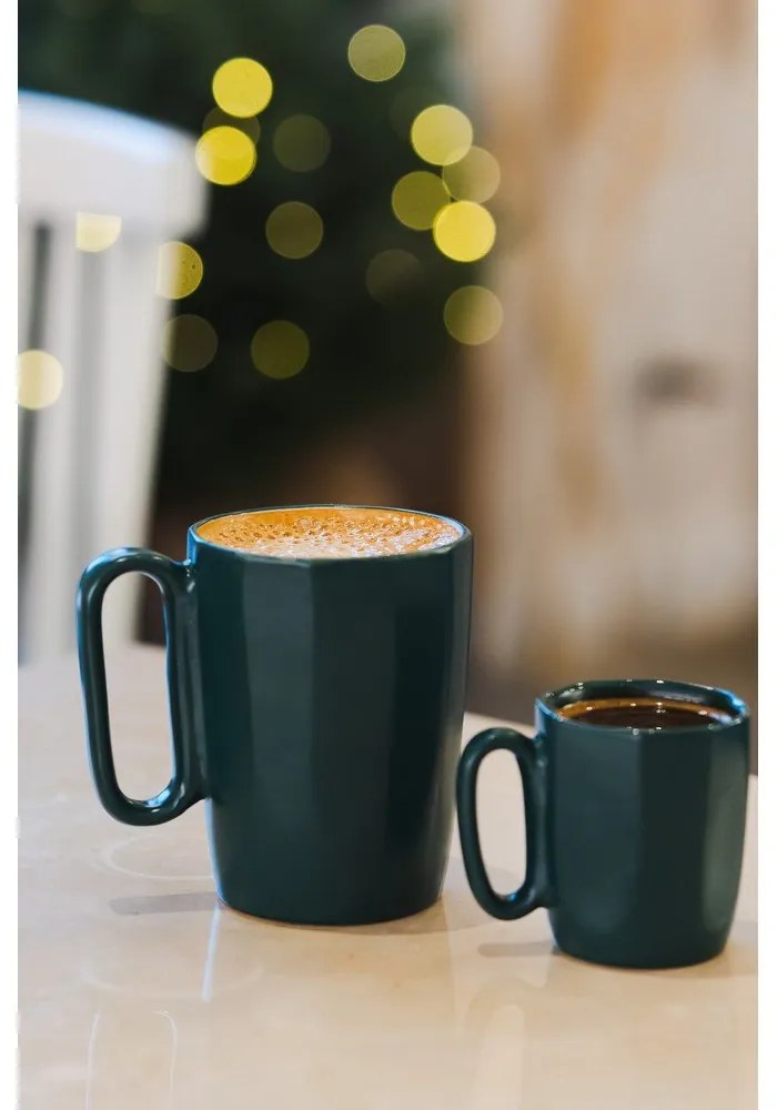 Căni verde-închis 2 buc. din gresie 250 ml Fuori – Vialli Design