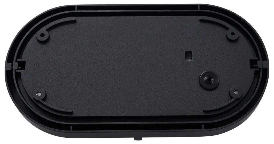 Lampă de perete de exterior neagră ovală IP65 - Target