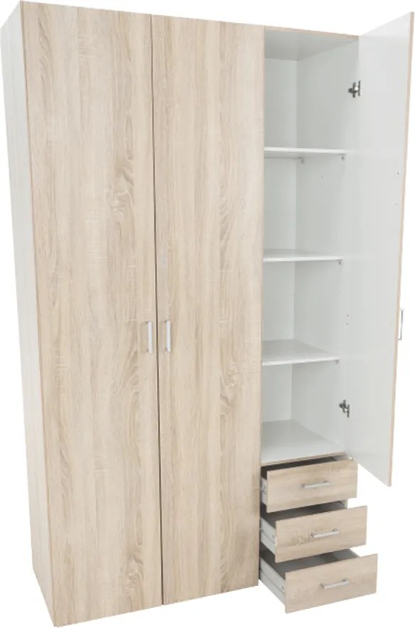 Dulap, 3 uşi, stejar sonoma, GWEN 70427