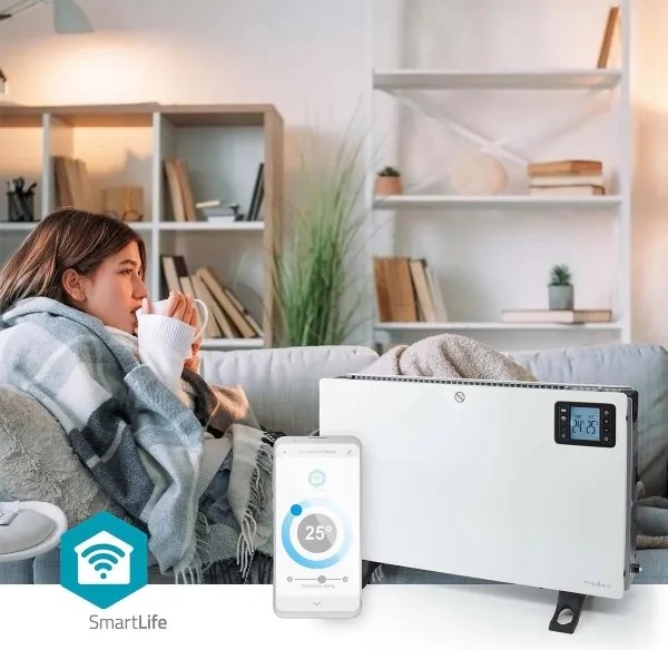 Nedis HTCO50WTW - Încălzitor electric/convector 750/1250/2000W/230V WT + DO