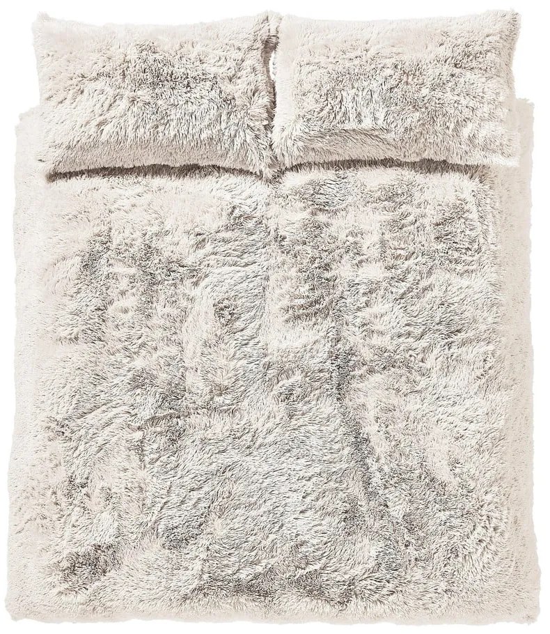 Lenjerie de pat albă din micropluș pentru pat dublu 200x200 cm Cuddly – Catherine Lansfield