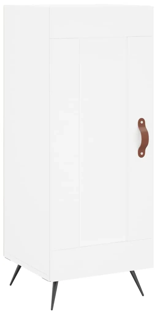 830412 vidaXL Servantă, alb, 34,5x34x90 cm, lemn compozit