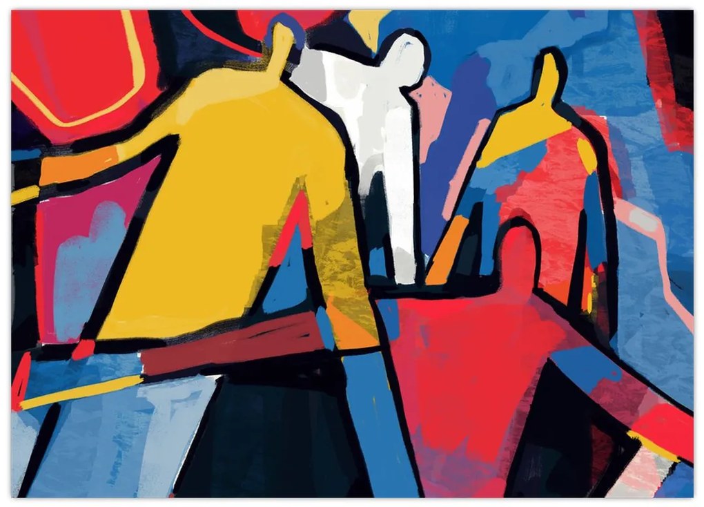 Tablou - Abstract bărbați (70x50 cm)