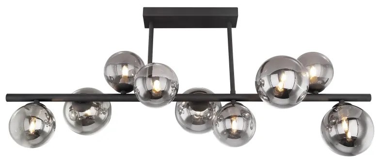 Lustra cu 9 surse de lumina design modern RIHA fumurie 56133-9D GL
