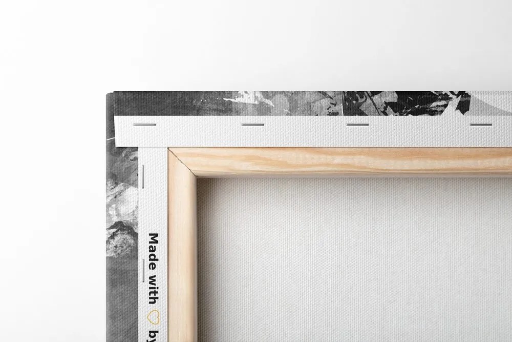 Tablou pictură grafică în design alb-negru