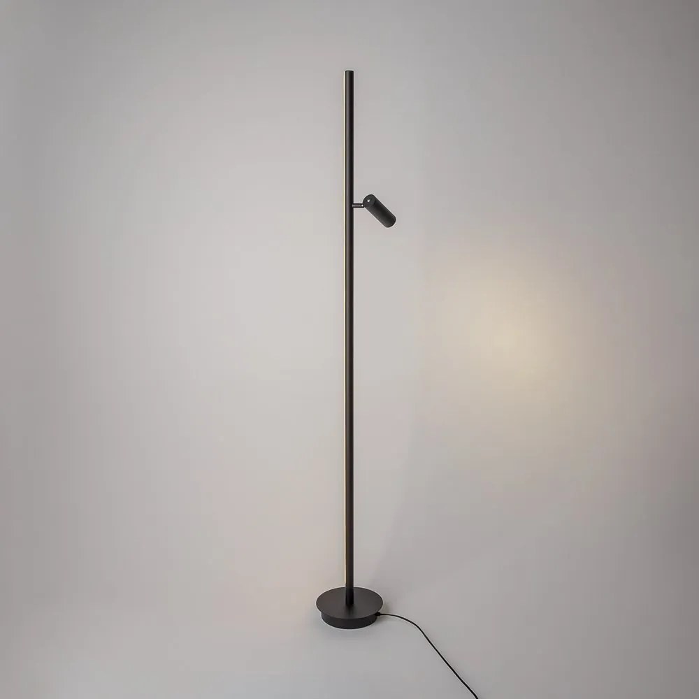 Lampadar, Lampa de podea LED cu Spot Directionabil, Thin negru