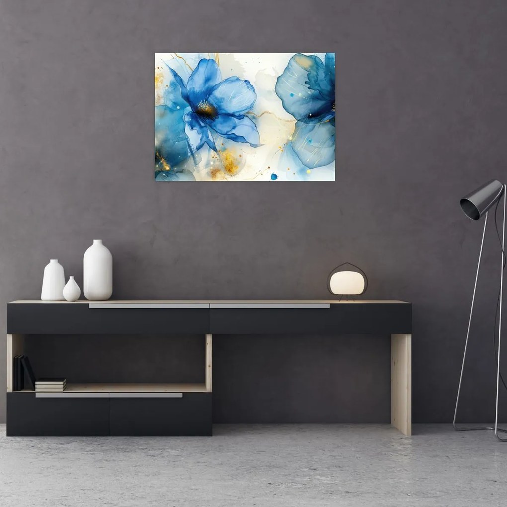 Tablou - Floral, pictură cu cerneală (70x50 cm)
